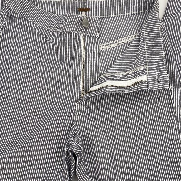 Free People Skinny Railroad Stripe Pants High-Rise‎ Stretch Cotton Blend Size 26 - Picture 5 of 12